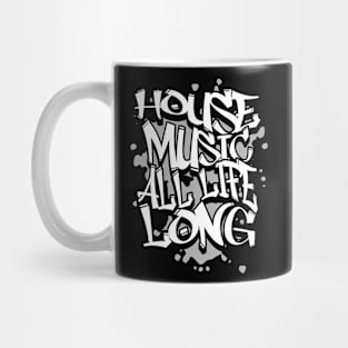 HOUSE MUSIC  - All Life Grafitti (grey) Mug